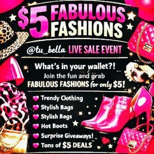 🚫🚫RESCHEDULED 🚫🚫FAB $5 FINDS ALL SIZES THURS 3/17  8 AM